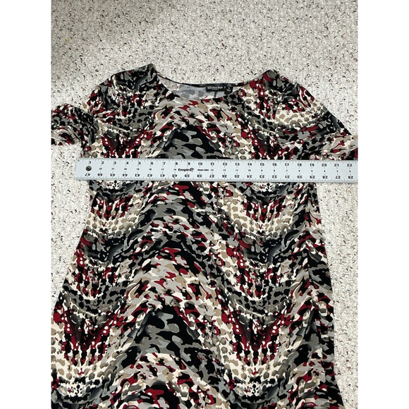 Womans Effortless Style By Citi Knits Multicolor Geometric Midi Dress Medium - Picture 5 of 7